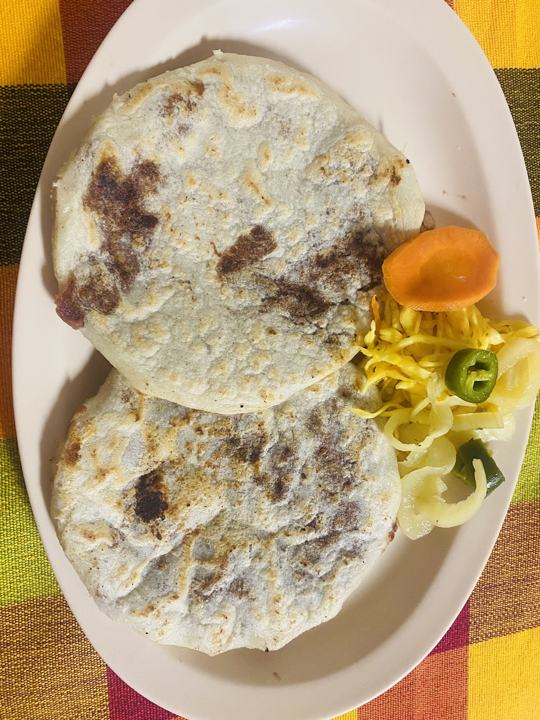 Pupusas on the plate